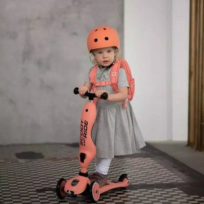 2-in-1 Scooter Highwaykick 1 Peach with Helmet