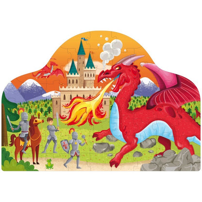 Fantasy Book & Puzzle - Knights And Dragons