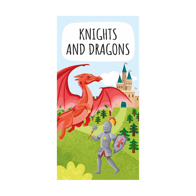 Fantasy Book & Puzzle - Knights And Dragons
