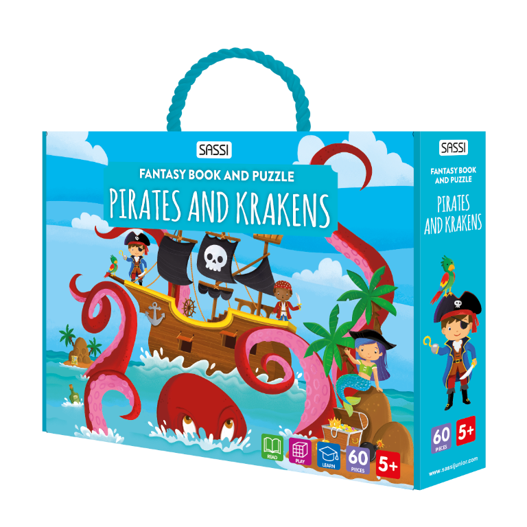 Fantasy Book & Puzzle - Pirates And Kraken