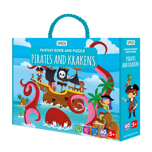 Fantasy Book & Puzzle - Pirates And Kraken