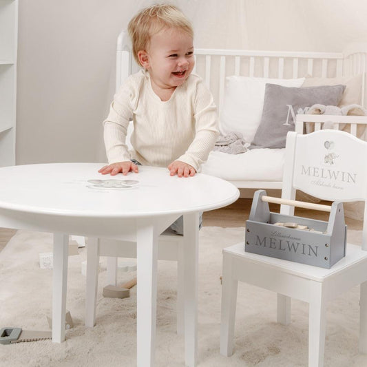 Table & Chairs Elephant White - Dream - (Personalised) PRE ORDER