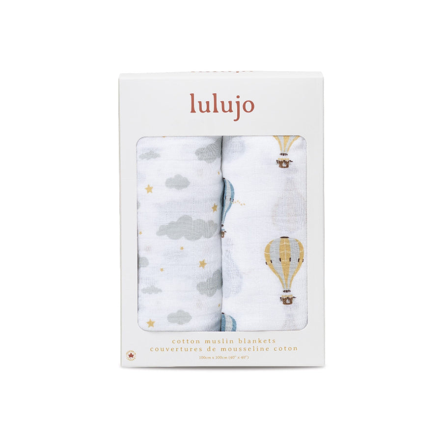 2-pack Cotton Swaddles - Hot Air Balloon