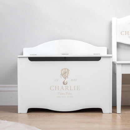 Keepsake Storage Chest Named Giraffe White - Dream (Personalised) PRE ORDER