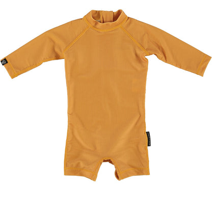 Golden Ribbed Baby Swimsuit  Long Sleeve (12-18m)68/74