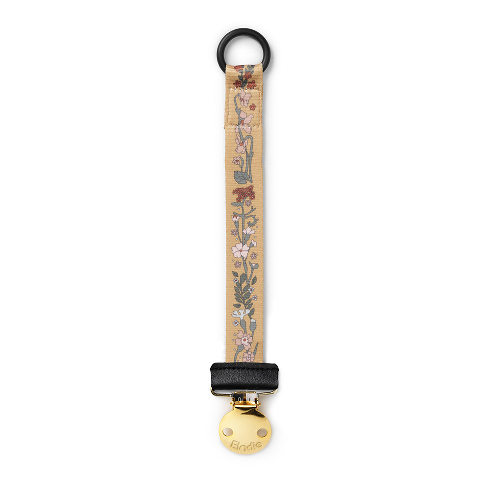 Pacifier Clip - Golden Vintage Flower