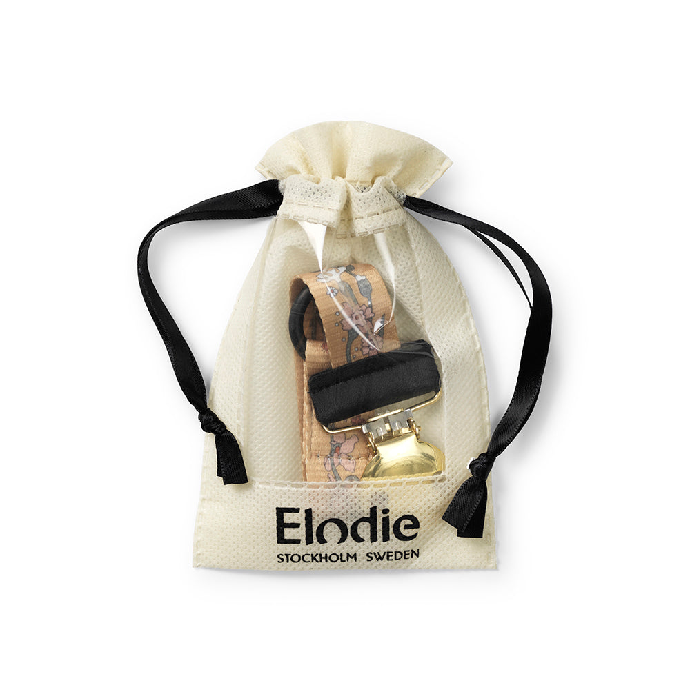 Pacifier Clip - Golden Vintage Flower