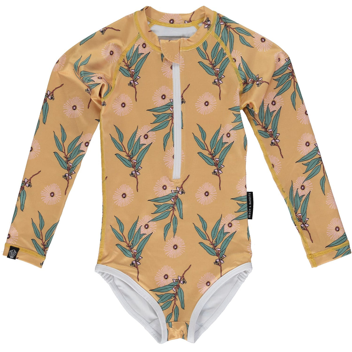 Golden Wattle Swimsuit  Long Sleeve