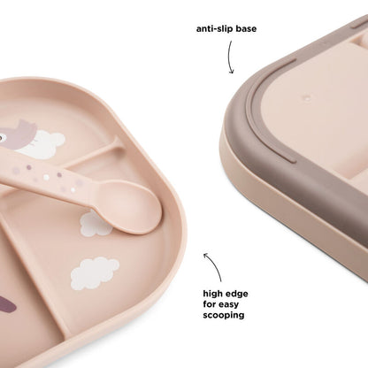 Foodie Compartment Plate Happy Clouds Powder