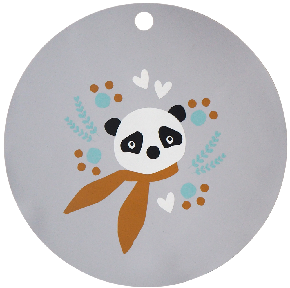 Silicone Placemat Panda Silver