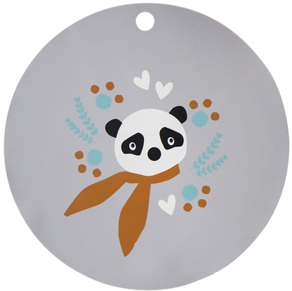 Silicone Placemat Panda Silver