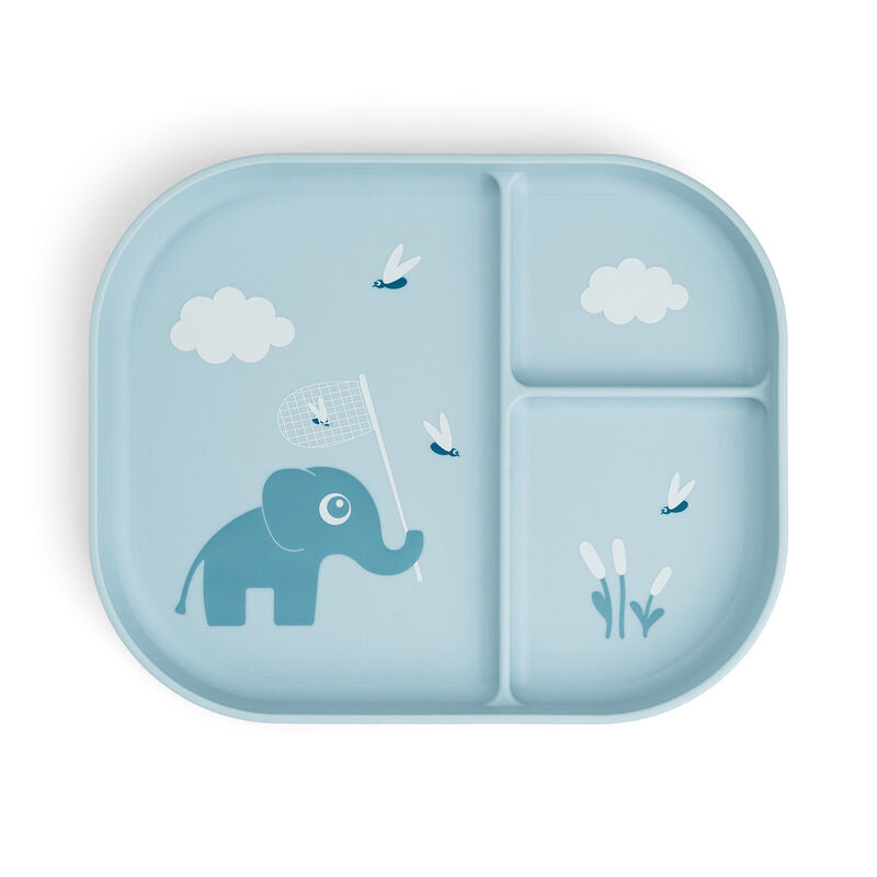 Foodie Compartment Plate Elphee Blue