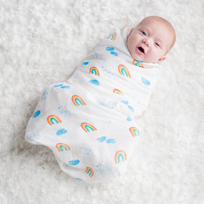 Muslin Swaddle - Rainbow Sky