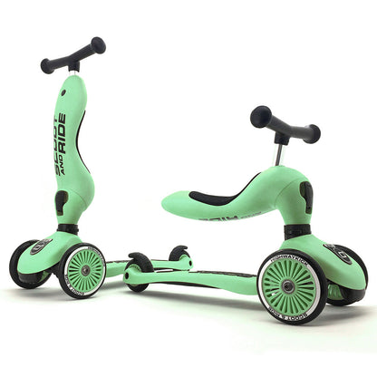 2-in-1 Scooter Highwaykick 1 Kiwi with Helmet