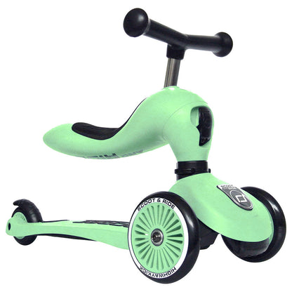 2-in-1 Scooter Highwaykick 1 Kiwi with Helmet