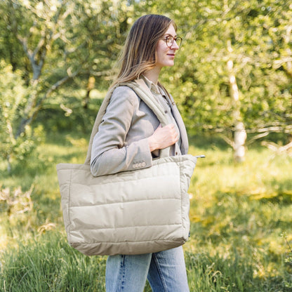 Quilted Changing Tote Bag Sand