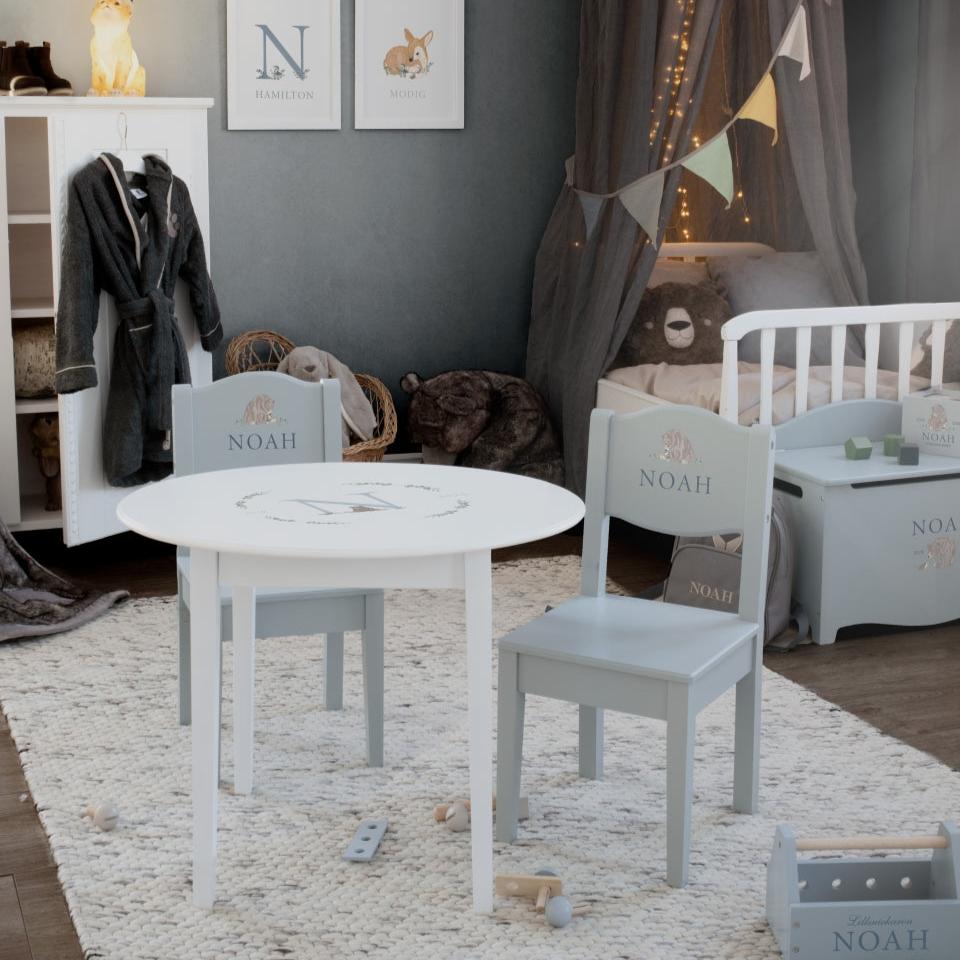 Table & Chairs White - Nordic(Personalised) PRE ORDER