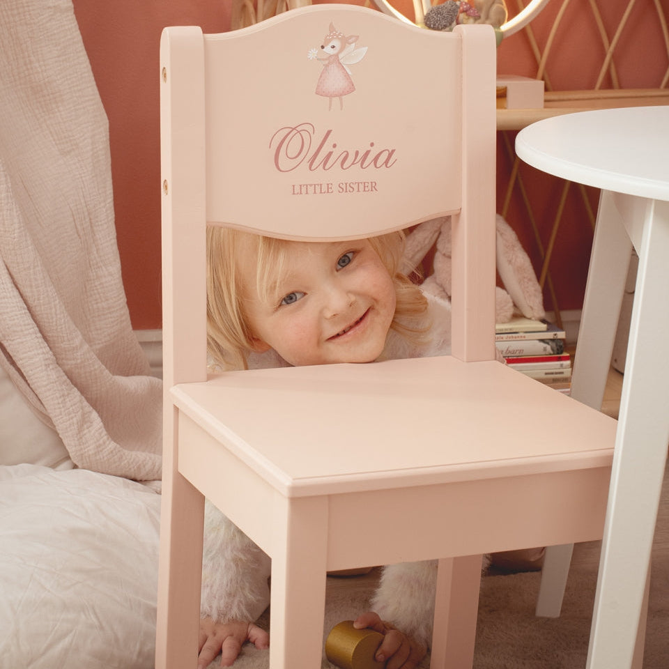 Table & Chairs Pink - Nordic Deer (Personalised) PRE ORDER