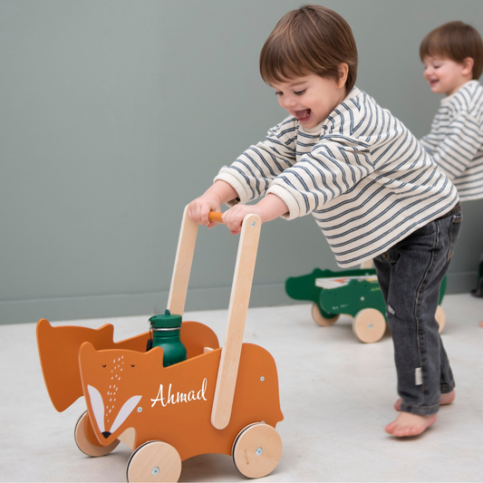 Wooden Push Along Cart - Mr. Fox (NOT A Walker)