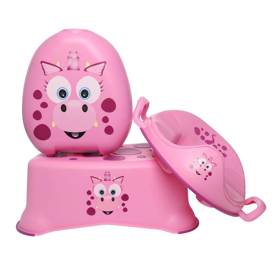 My Carry Potty, Trainer Seat & Step Stool- Pink Dragon