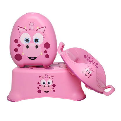 My Carry Potty, Trainer Seat & Step Stool- Pink Dragon