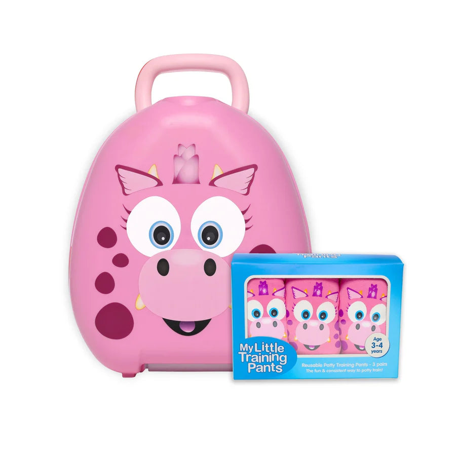 My Carry Potty with Training Pants Pink Dragon