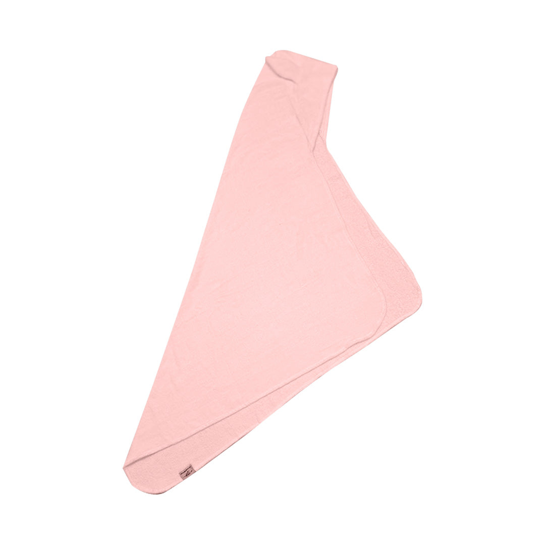 Organic Cotton Terry Velour Hooded Towel - Pink Free Personalise