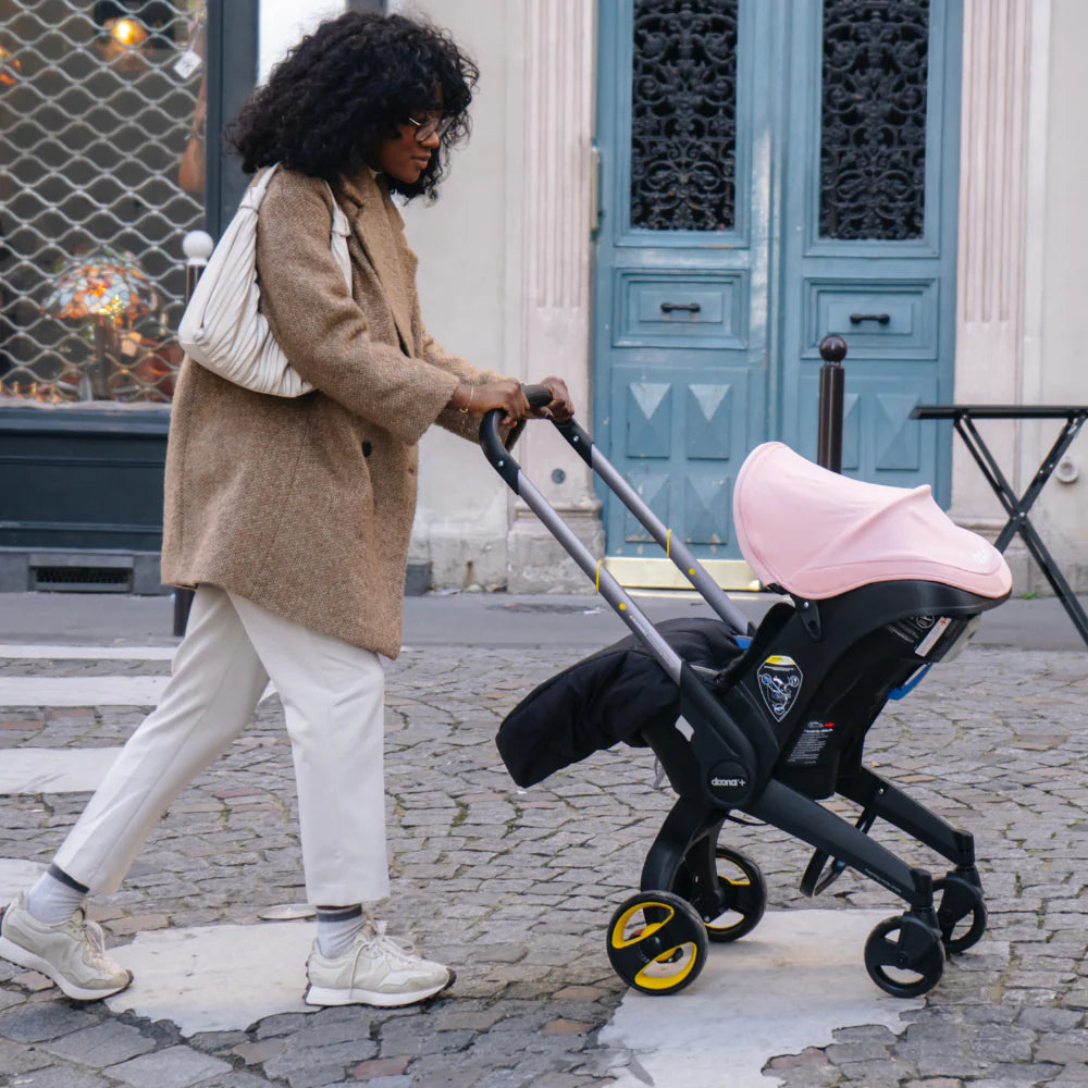 Doona+ Infant Car Seat - Blush Pink Free Sunshade Extension Black