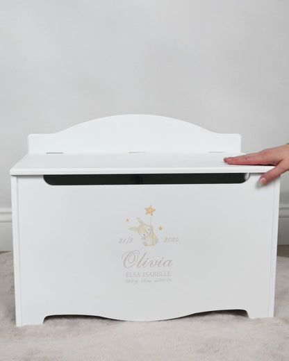 Storage Chest Named Bunny White- Dream(Personalised) PRE ORDER