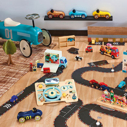 Wooden Early Learning Toy – Multi-Activity Dashboard