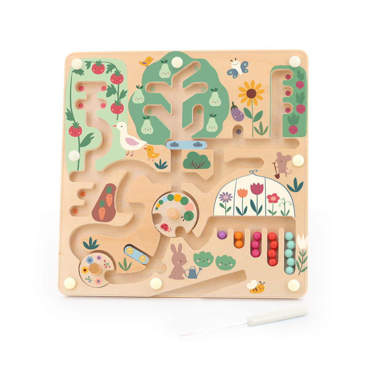 Magnetic Wooden Maze - Harvest in the Garden
