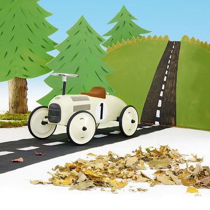 Creme Vintage Ride on Car