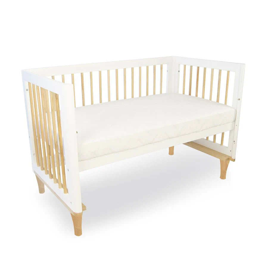 Riya Cot - White/Beech