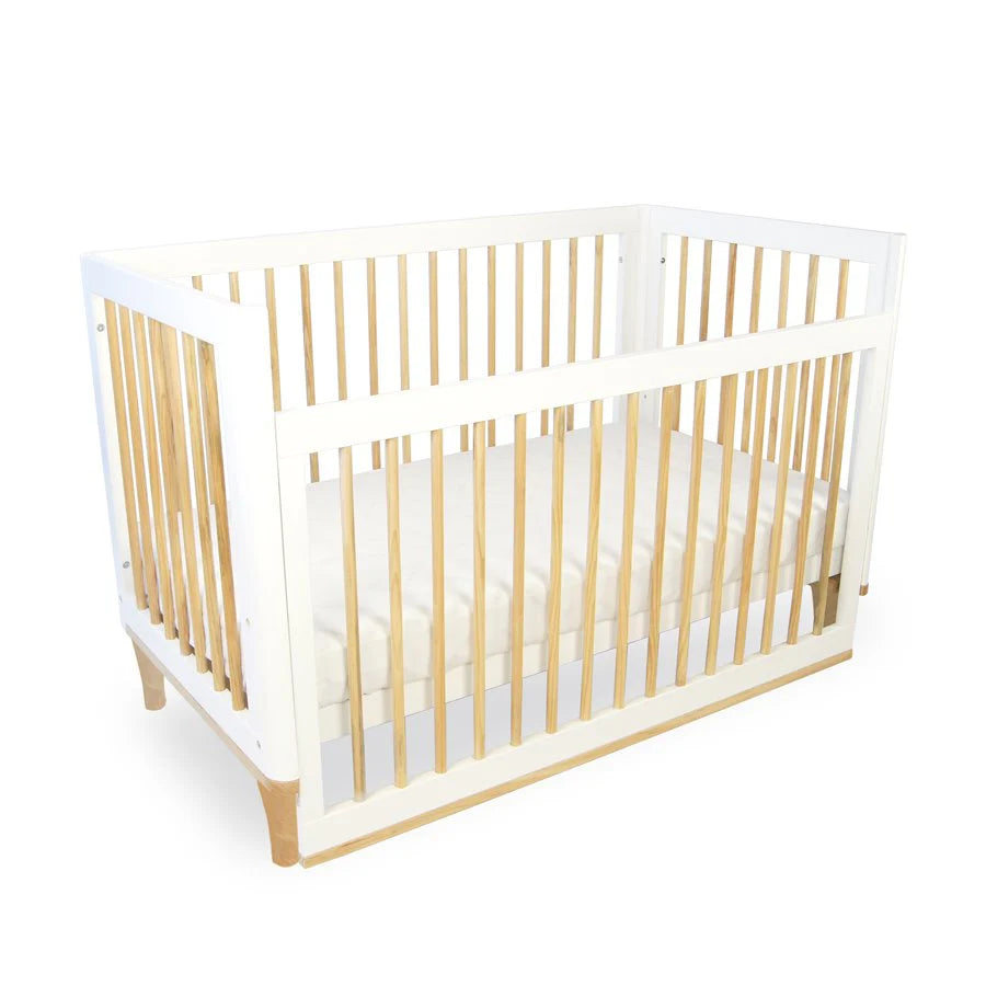 Riya Cot - White/Beech