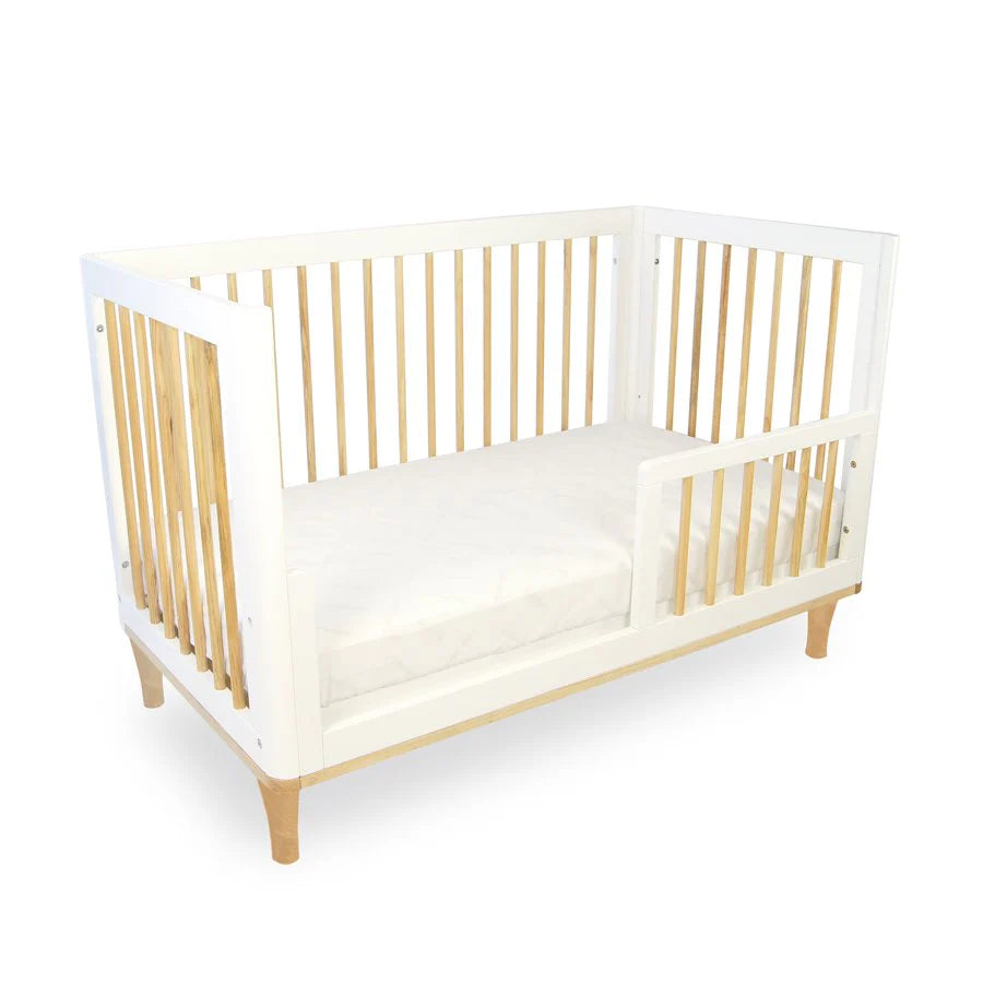 Riya Cot - White/Beech