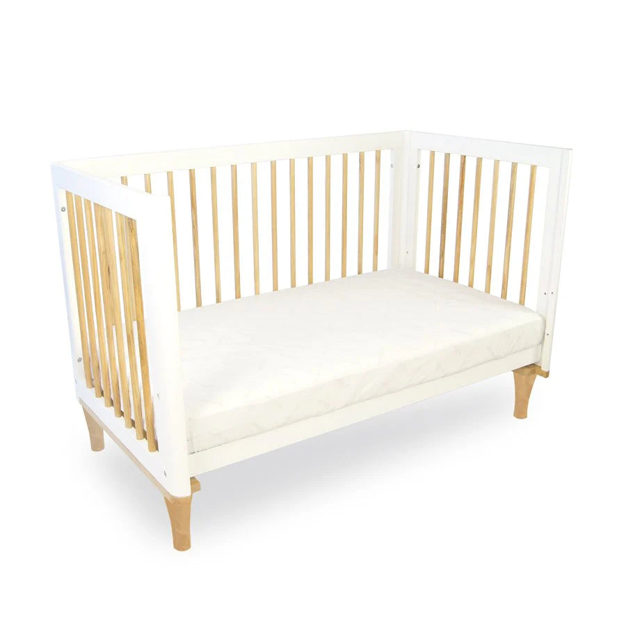 Riya Cot - White/Beech