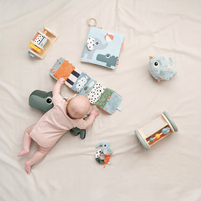 Done By Deer Tummy Time Activity Toy Croco Green