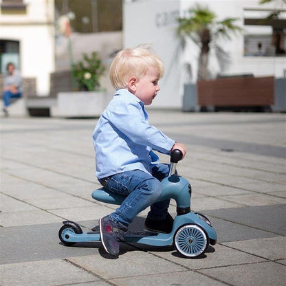 2-in-1 Scooter Highwaykick 1 Steel with Helmet