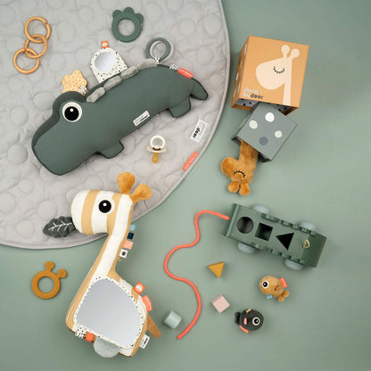 Done By Deer Tummy Time Activity Toy Croco Green
