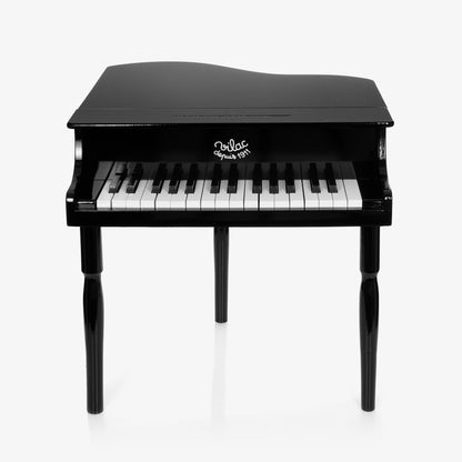Black Grand Piano with 30 Keys and Sheet Music