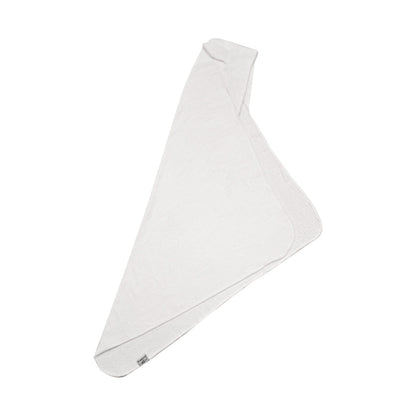Organic Cotton Terry Velour Hooded Towel - White Free Personalise