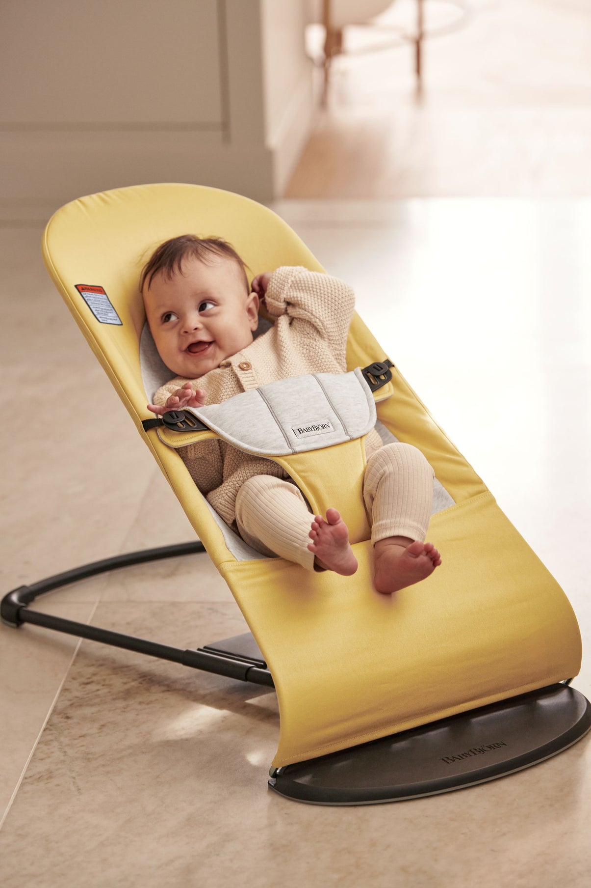 Bouncer Balance Soft - Yellow/Grey, Cotton/Jersey