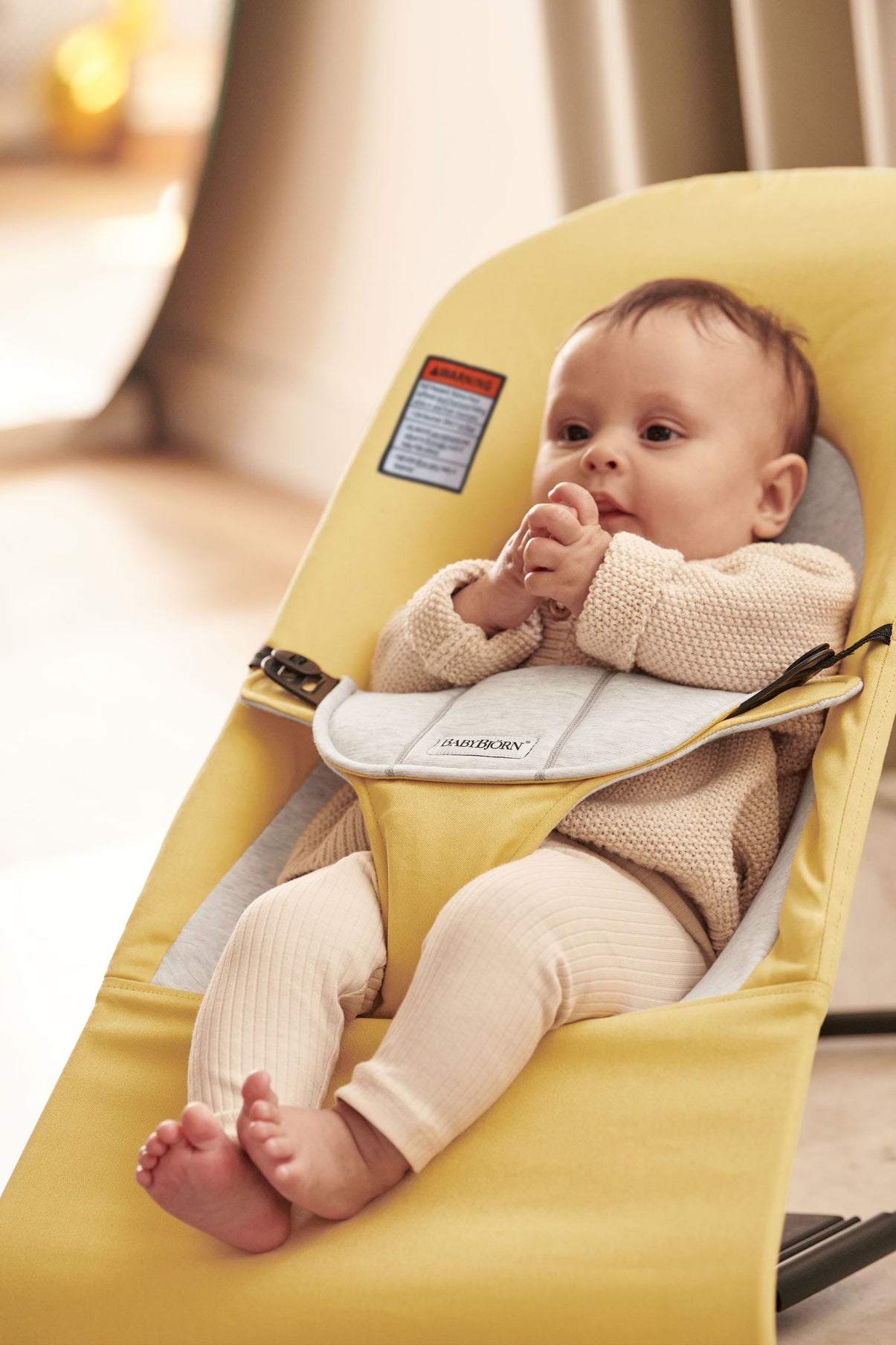 Bouncer Balance Soft - Yellow/Grey, Cotton/Jersey