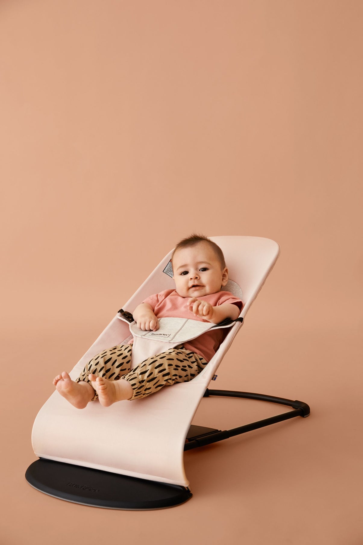 Bouncer Balance Soft - Light Pink/Grey, Cotton Jersey
