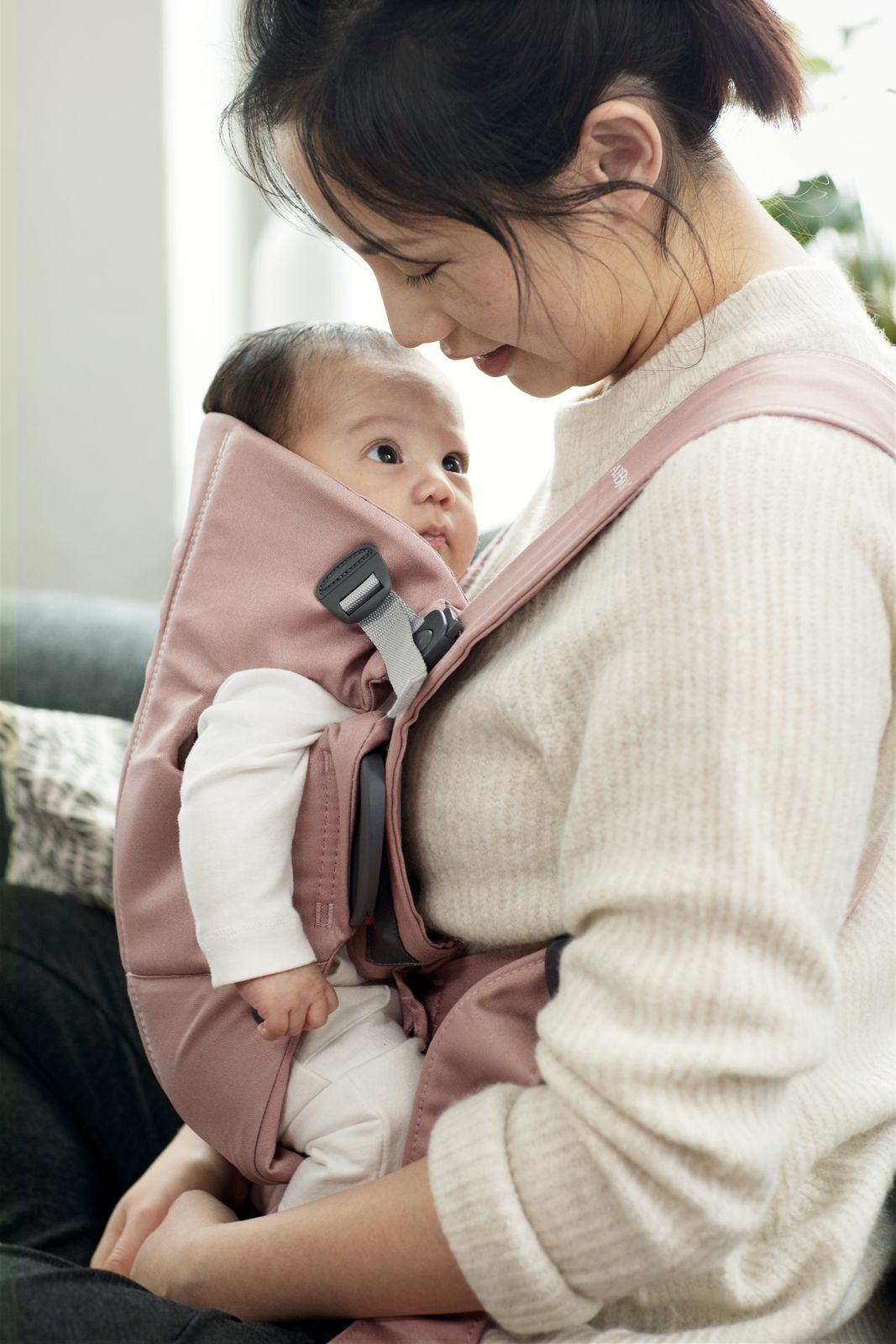 BabyBjorn Baby Carrier Mini - Dusty Pink, Cotton