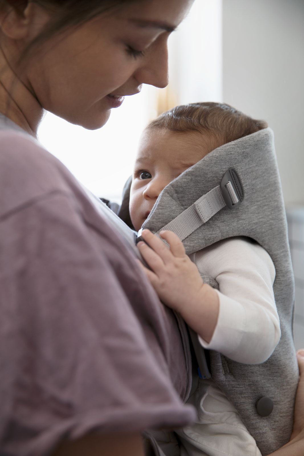 Baby Carrier Mini - Light Grey, 3D Jersey