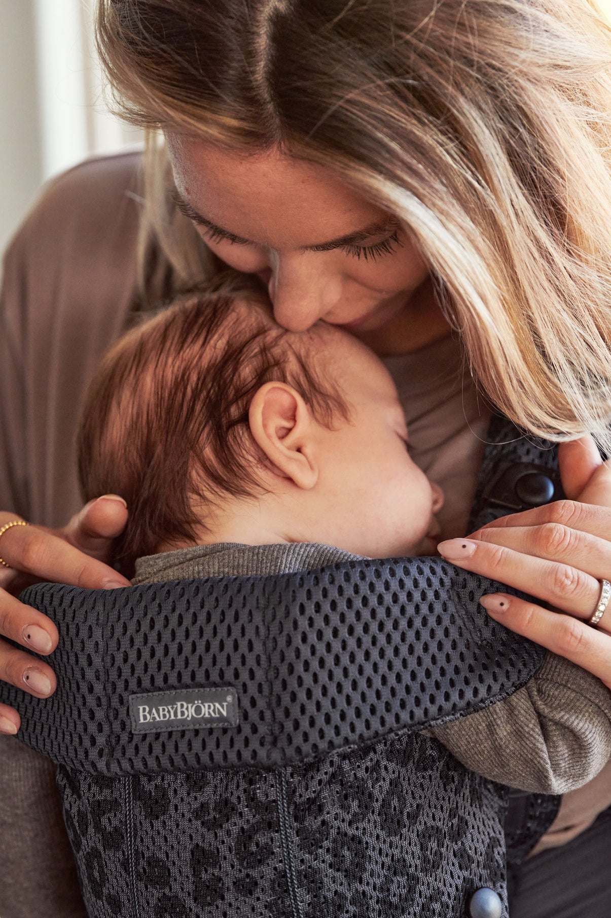 Baby Carrier Mini - Anthracite/Leopard, 3D Mesh
