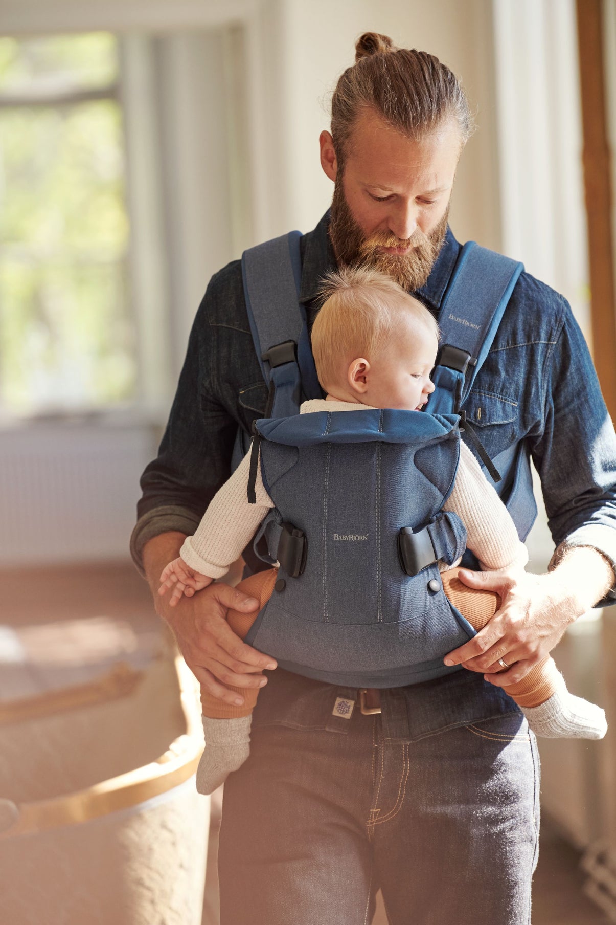 Baby Carrier One Air - Classic Denim/Midnight blue, Cotton Mix