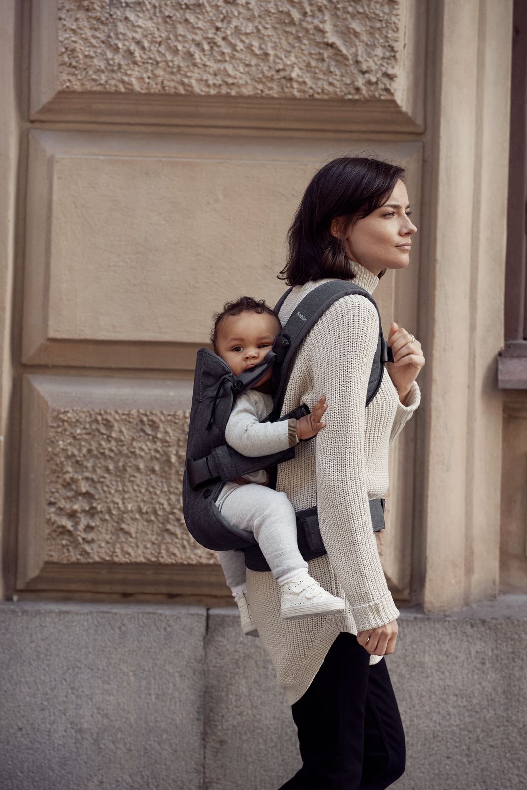 BabyBjorn Baby Carrier One Air Denim Grey Dark Grey Cotton Mix Elli Junior