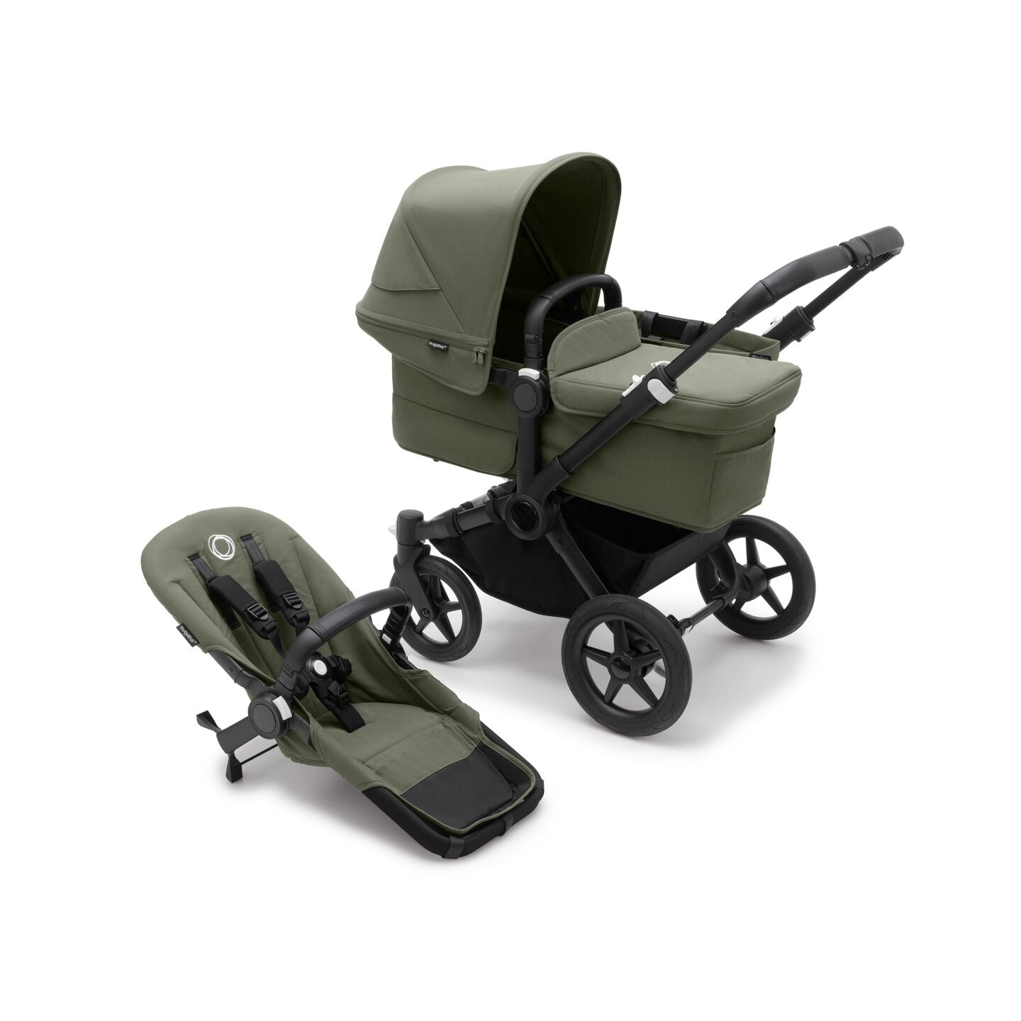 Bugaboo - Donkey 5 Mono Complete - ME BLACK/FOREST GREEN-FOREST GREEN